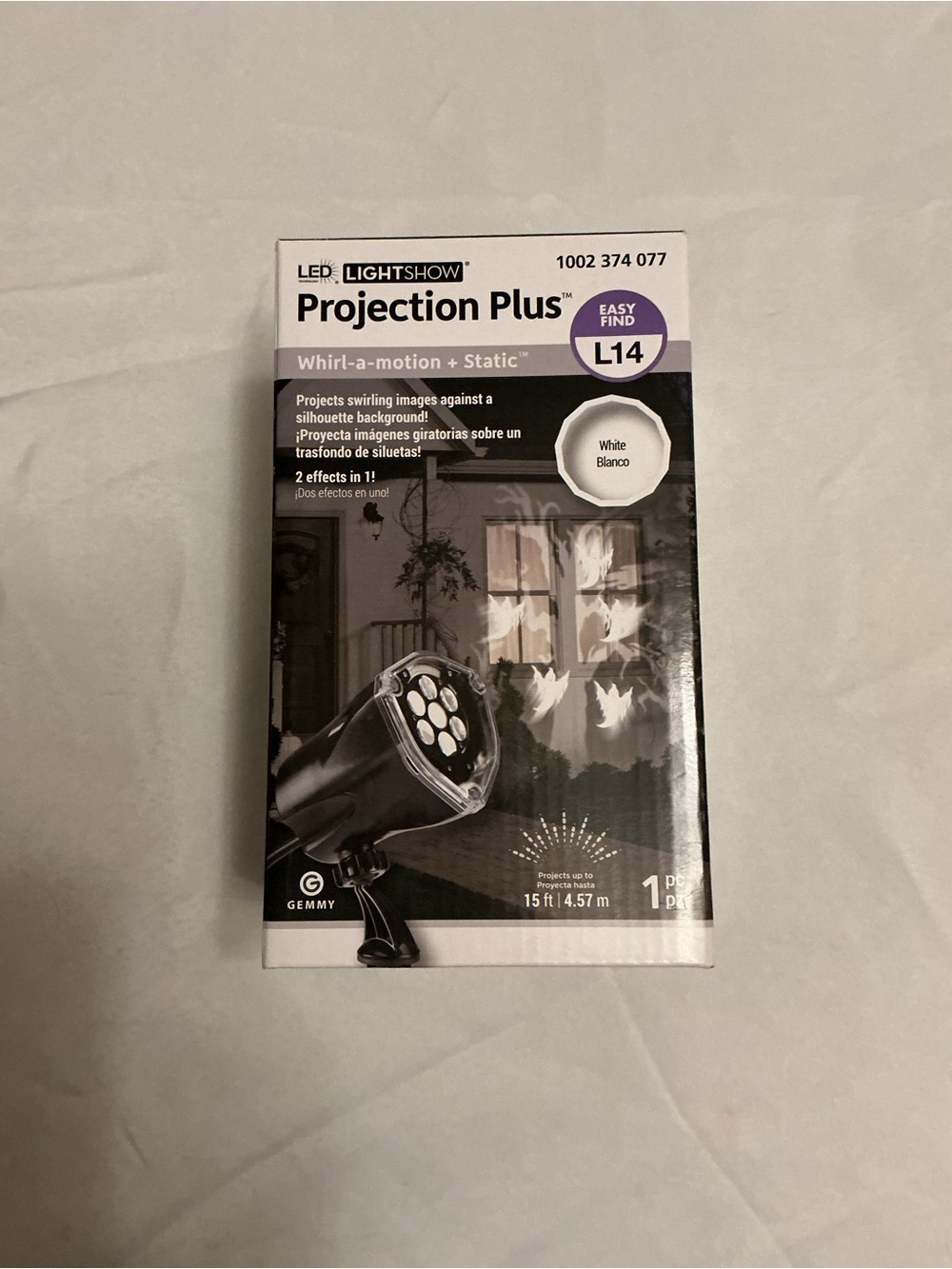 Gemmy Projection Plus L14 LED Spotlight in Black and White